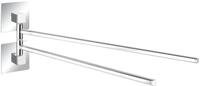 WENKO Turbo-Loc&reg; Edelstahl Handtuchhalter 2 Arme Quadro - Befestigen ohne Bohren,