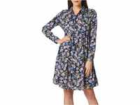 JDY Damen JDYPIPER L/S Shirt Dress WVN NOOS Kleid, Black Iris/AOP:Purple &...