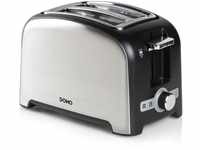 Domo DO 959T kompakter Toaster mit Brötchenaufsatz aus rostfreiem Edelstahl...