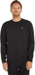 Tommy Jeans Herren Sweatshirt Regular ohne Kapuze, Schwarz (Black), L