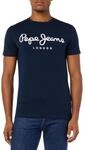 Pepe Jeans Herren Original Stretch N T Shirt, 595marineblau, XL EU
