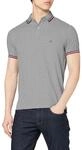 Tommy Hilfiger Herren Poloshirt Kurzarm Core Tommy Tipped Slim Fit, Grau (Medium Grey