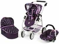 Bayer Chic 2000 637 71 Kombi-Puppenwagen Emotion 3-in-1 All In, Stars lila, 67...