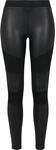 Urban Classics Damen Ladies Fake Leather Tech Yoga-Hose Leggings, Schwarz (Black