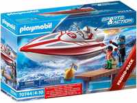 PLAYMOBIL Sports & Action 70744 Speedboot mit Unterwassermotor, Schwimmfähig,...