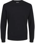 JACK & JONES Herren Rundhals Pullover 100% Baumwolle Schwarz L