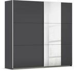 Rauch M&ouml;bel Kronach Schrank Schwebet&uuml;renschrank, 2-t&uuml;rig, Grau metallic, Schwarz,