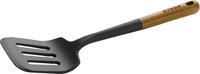 STAUB Wender, K&uuml;chenhelfer, Silikon, Griff aus Akazienholz, 31 cm, schwarz