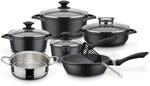 GSW Kochtopf- und Pfannenset Gourmet Granit &ndash; hochwertiges Set bestehend aus