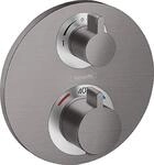 hansgrohe Unterputz Thermostat Ecostat S, f&uuml;r 2 Funktionen, Brushed Black Chrome