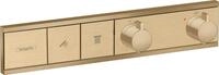 hansgrohe Unterputz Thermostat RainSelect, f&uuml;r 2 Funktionen, Brushed Bronze
