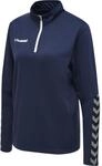 hummel Damen Authentic Half Zip Sweatshirt Damen, Marine, XL