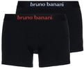 bruno banani - Flowing - Short - 2er Pack (5 Schwarz (Rot/Wei&szlig;))