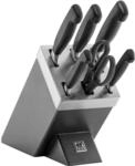ZWILLING Vier Sterne Selbstsch&auml;rfender Messerblock mit Messer 7-teilig, Rostfreier