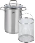 ELO Spargeltopf 72616 Citrin 16 cm - silberfarben - Volumenskala - verkapselter