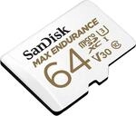 SanDisk MAX ENDURANCE Video Monitoring for Dashcams & Home Monitoring 64 GB microSDXC
