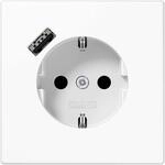 Jung LS1520-18AWW SCHUKO-Steckdose mit USB Typ A (2/3A) Quick Charge mit...