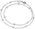 Engelsrufer Damen Armband aus Sterling Silber, doppelt gewickelte Perlen in silber,