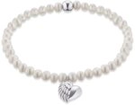Engelsrufer Damen Stretch-Armband aus Sterling Silber mit S&uuml;&szlig;wasser-Perlen und