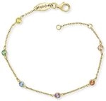 Engelsrufer Damen Armband aus vergoldetem Sterling Silber mit Multicolor Zirkonia