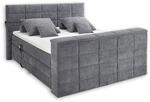 DENVER 6 Boxspringbett 180x200 elektrisch verstellbar, Anthrazit - Bequemes