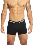 Brandit Boxershort Logo, 2er Pack, Black und Black, Gr&ouml;&szlig;e S
