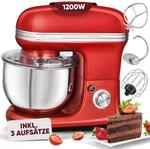 ProfiCook&reg; K&uuml;chenmaschine zum backen | Knetmaschine 5L mit starkem 1200W Motor 