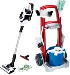 Theo Klein 6806 Putzwagen mit Staubsauger Bosch Unlimited | Robuster Besenwagen aus