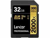 Lexar Professional 2000x SD Karte 32GB, SDHC UHS-II Speicherkarte ohne...