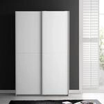 FORTE Ohio 40 wei&szlig;er Mehrzweckschrank modern, 2-t&uuml;rig mit Einlegeb&ouml;den,