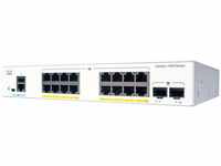 Cisco Catalyst 1000-16P-2G-L Netzwerk Switch, 16 GbE PoE+ Ports, 120W PoE...