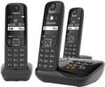 Gigaset AS690A Trio - 3 Schnurlose DECT-Telefone mit Anrufbeantworter -