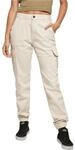 Urban Classics Damen Cargobroek met Hoge Taille voor Dames Hose, Whitesand, 27 EU