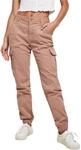 Urban Classics Damen Ladies High Waist Cargo Pants Hose, Duskrose, 33W Regular EU