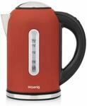 H.Koenig Programmierbarer Wasserkocher Inox 1,7L BOE54 Rot, anpassungsf&auml;hig