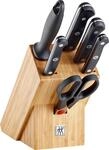 ZWILLING Gourmet Messerblock 7-teilig, Rostfreier Spezialstahl, Schwarz, Made in