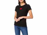 HUGO Damen The Slimtee_redlabel T Shirt, Black1, L EU