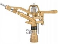 Preis-Zone Messing Sprinkler 50m IG 1" Kreisregner Sprenger Rasenregner Impuls Regner