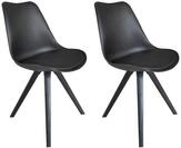 byLIVING Esszimmerstuhl KIRA / 2er Set / Sitzschale wei&szlig; / Sitzpolster Kunstleder