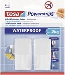 tesa Powerstrips Haken Waterproof Wave, wei&szlig; - selbstklebender Wandhaken f&uuml;r Dusche