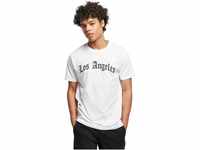 Mister Tee Herren MT1578-Los Angeles Wording Tee T-Shirt, White, M