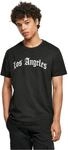 Mister Tee Herren T-Shirt Los Angeles Wording Tee Black L