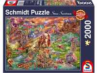 Schmidt Spiele 58971 Schatz der Drachen, 2.000 Teile Puzzle, bunt
