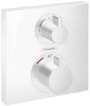 hansgrohe Unterputz Theromstat Ecostat Square, f&uuml;r 2 Funktionen, Mattwei&szlig;