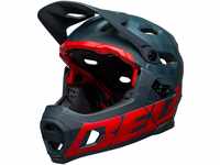 Bell Bike Unisex – Erwachsene SUPER DH Spherical Helme, Prime Matte Blue/Crimson, M