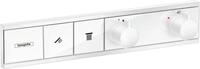hansgrohe Unterputz Thermostat RainSelect (f&uuml;r 2 Funktionen) mattwei&szlig;