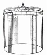 Dehner Rosenbogen Pavillon Heart, ca. 271 x 232 x 232 cm, Metall, schwarz