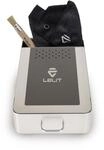 LELIT Knock Box Schublade mit Tuch und B&uuml;rste - Kaffeesatz-Entsorgungsbox - Silber /