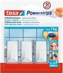 tesa Powerstrips Haken Small ECKIG - Selbstklebender Wandhaken f&uuml;r Glas,...