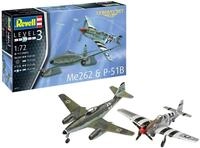 Revell Easy-Click-System Modellbausatz P-51D Mustang und Me262 A-1a I Ma&szlig;stab 1:72 I